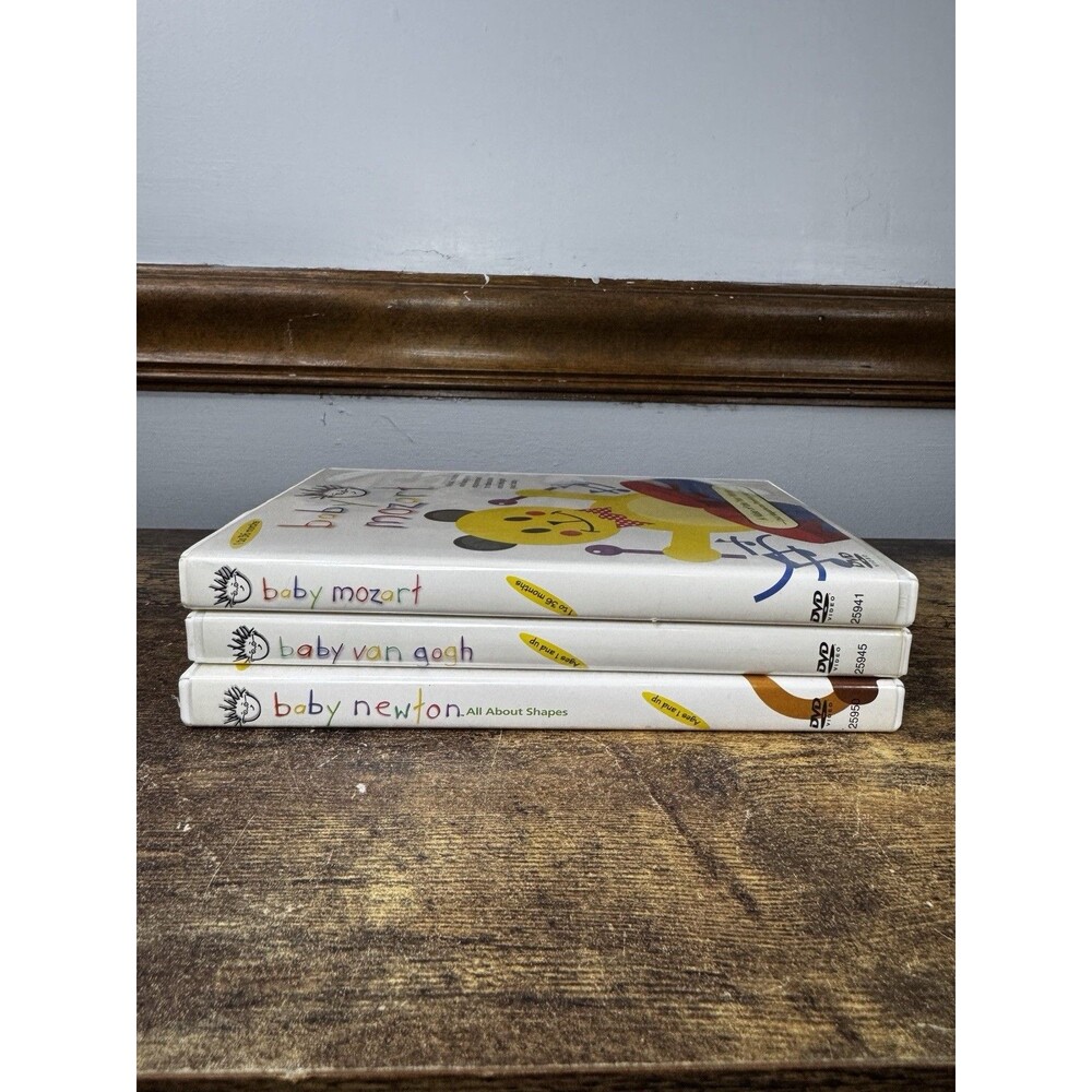Baby Einstein Lot Of 3 DVDs - Mozart, Van Gogh & Newton